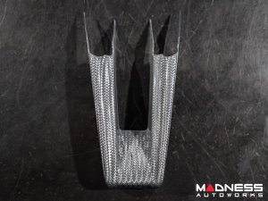 Alfa Romeo Giulia Steering Wheel Trim - Carbon Fiber - Lower Trim Set - White Candy - QV Model Alfa Romeo Giulia Steering Wheel Trim - Carbon Fiber - Lower Trim Set - White Candy - QV Model